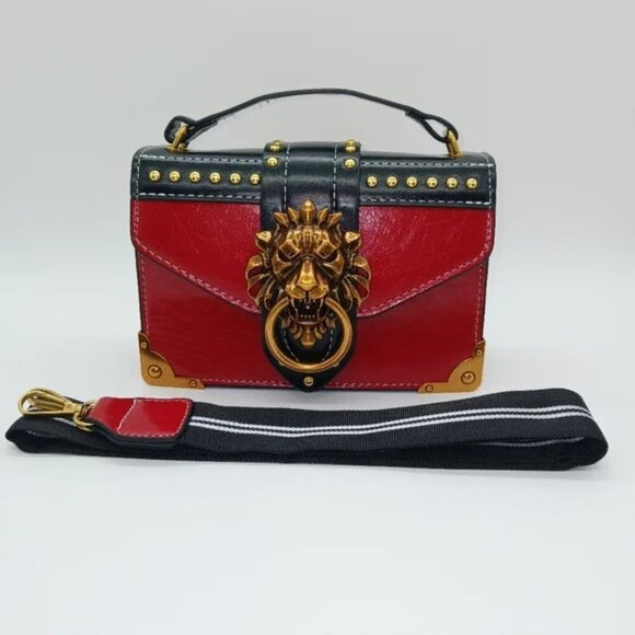Handbags - Lion Head Vtg Faux Leather Crossbody/Shoulder Handbag​